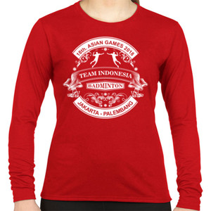 Kaos INDONESIA BADMINTON TEAM - RETRO (2SIDED)