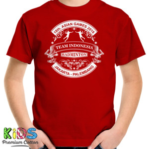 Kaos INDONESIA BADMINTON TEAM - RETRO (2SIDED)