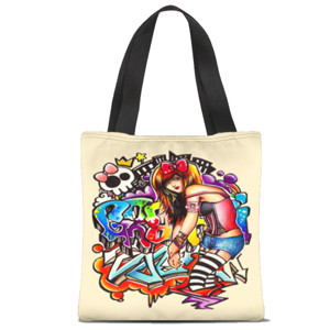 Tas Tote Fullprint Girl