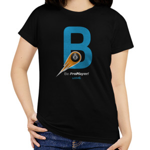 Kaos B for Be ProPlayer White Font | billiArt | Shirt