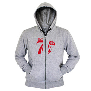 Hoodie Zipper LINGLING, HUT RI 76Th (Merah)