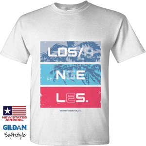 Kaos Kaos Desain Los angeles Desain - Gildan Soft Style