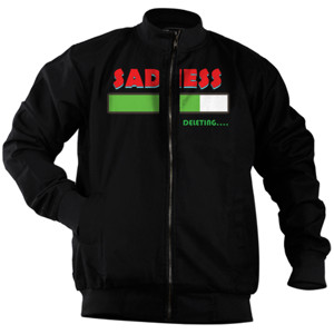 Jaket Bomber Kaos Deleting