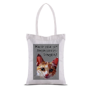 Tas Tote Kucing Minta Tongkol