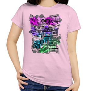 Kaos Kaset Tape Berwarna 