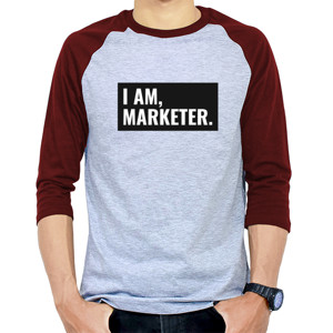 Kaos Raglan Career Marketer - AHA DESIGN