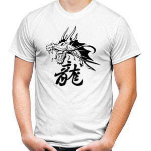 Kaos Kaos Pria Dragon Putih