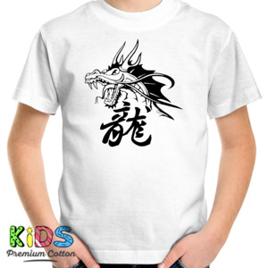 Kaos Kaos Pria Dragon Putih