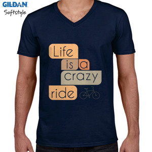 Kaos Crazy Life Bike - V Neck