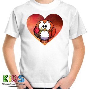 Kaos Cute Love Rose Owl - Burung Hantu Mawar Cinta