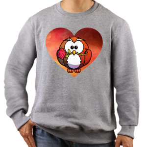 Jaket Sweater Cute Love Rose Owl - Burung Hantu Mawar Cinta