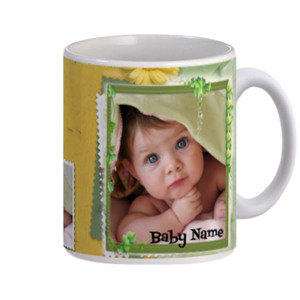 Mug Green Leaf Sunflower