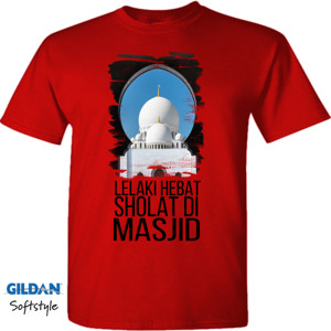 Kaos Lelaki Sholat di Masjid