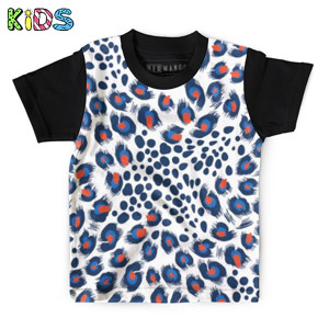Kaos Anak Full-Print Baju Kaos Anak leopard skin