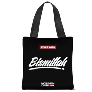 Tas Tote Fullprint Totebag dakwah islam Bismillah