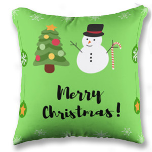 Bantal Sofa Natal Merry Christmas Hijau - Customic47