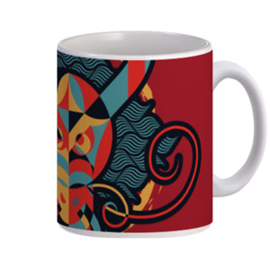 Mug Dragon Geometric Cool Color
