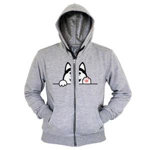 Hoodie Zipper Kaos Anjing 030