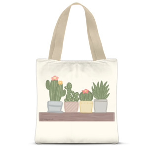 Tas Tote Fullprint Cactus
