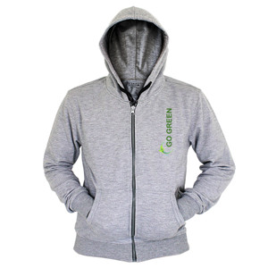 Hoodie Zipper Go Green