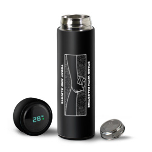 Tumbler Tumbler LED suhu Stand with palestine