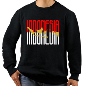 Jaket Sweater Indonesia Merah Putih Peta Emas