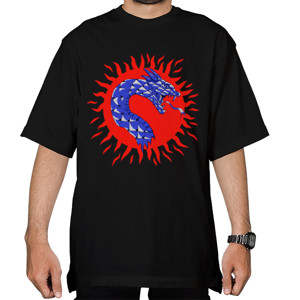 Kaos Oversize Blue serpant death horn