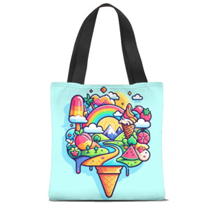 Tas Tote Fullprint Ice cream totebag