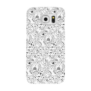#Black&White - Cat Pattern Casing HP
