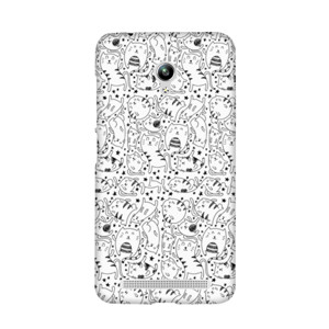 #Black&White - Cat Pattern Casing HP
