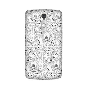 #Black&White - Cat Pattern Casing HP