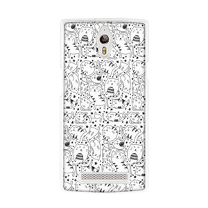 #Black&White - Cat Pattern Casing HP