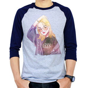 Kaos Raglan Kaos Cewe Pose Elegan - Kaos Cewe Cantik