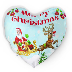 Bantal Hati Merry Chsristmas Santa Claus / Selamat hari natal 