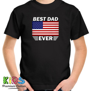 Kaos Best Dad Ever With America Flag