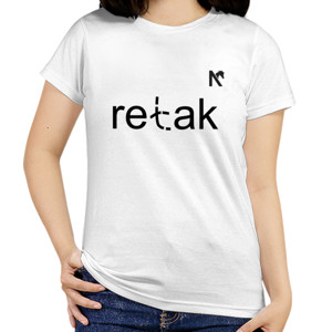 Kaos retak (putih)