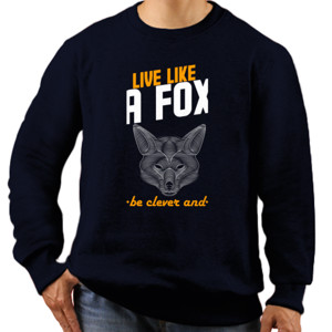 Jaket Sweater Live Like a Fox