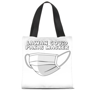 Tas Tote Fullprint Lawan Covid
