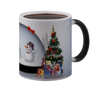 Mug Bunglon White Christmas Snowball