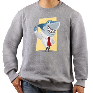 Jaket Sweater Shark Cartoon