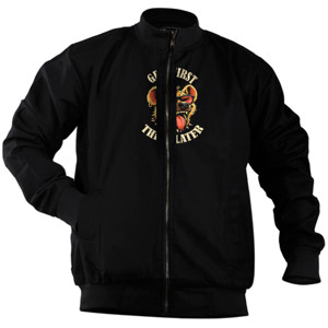 Jaket Bomber Grin First Think Later