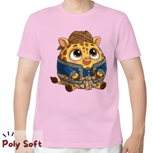 Kaos Kaos Jerapah Blangkon Poly Soft Pink