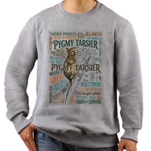 Jaket Sweater Kaos Custom Pygmy Tarsier Sulawesi Fauna Premium