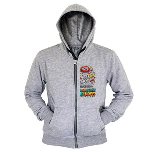 Hoodie Zipper Kaos Stickman My Social Battery said Nope 