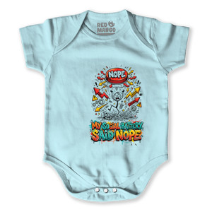 Baby Jumper Kaos Stickman My Social Battery said Nope 