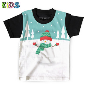 Kaos Anak Full-Print Natal (snowman)