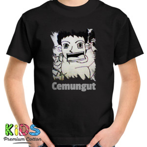 Kaos Kaos gambar kartun teriak tulisan cemungut