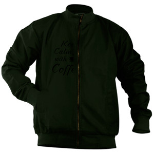 Jaket Bomber KEEP CALM WITH COFFEE 
