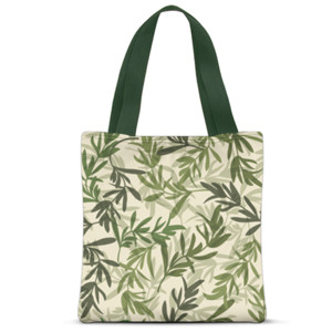 Tas Tote Fullprint Daun bunga