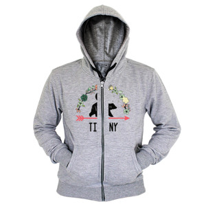 Hoodie Zipper Tiffany Name Gift Floral 1